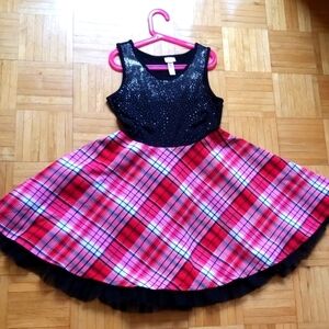 Justice Girls Fancy Frill Skirt Flare Dress, sz 12